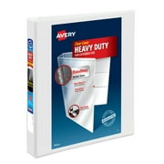 Avery Heavy-Duty View 3 Ring Binder, 1" One Touch Slant Rings, Holds 8.5" x 11" Paper, White (05304)
