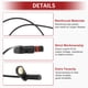 thumbnail image 3 of Sensores de Velocidad de Rueda ABS Unique Bargains Sensor ABS Sistema de Frenado Antibloqueo para Mercedes-Benz SL63 para AMG 2009-2012 No.2305400717, 3 of 7