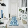 thumbnail image 4 of Yayeee Runner Rug for Bedroom 2'x6' Machine Washable Hallway Non Slip Mat, Blue Watercolor Ocean Waves, 4 of 8