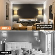 ANTOTEN Dimmable 2-Light LED Bedroom and Living Room Wall Sconce (2 Count)