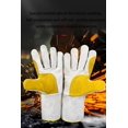 thumbnail image 3 of Cowhide welding gloves anti-scalding wear-resistant soft leather welder special labor protection construction site durable protective thickened work gloves, 3 of 5