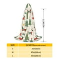 thumbnail image 2 of Honeii Christmas Dachshund Dog Print Poncho Cape, Cloak Coat, Snuggly Hooded Wearable Blanket, Hooded Cape For Teenagers,Halloween Costumes-Large, 2 of 7