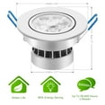 thumbnail image 4 of 5*3W LED Ceiling Light Recessed Dimmable White Spotlight Downlight Ceiling Spotlight Downlight Warm White 100-140V, 4 of 9