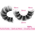 thumbnail image 3 of ORUYROP Mink Lashes Fluffy 6D Curly False Eyelashes Dramatic Faux Mink Lashes that Look Like Extensions Thick Long Volume 8 Pairs Wispy Lashes Pack by, 3 of 7