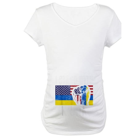 

CafePress - I Stand With Ukraine Flag Americ Maternity T Shirt - Cotton Maternity T-shirt Cute & Funny Pregnancy Tee