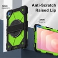 thumbnail image 4 of Heavy Duty Shockproof Case for Samsung Galaxy Tab S11,Anti drop silicone+PC Layer Protective Case 360 ° Rotating Handle Stand ,Shoulder Strap,Yellow,For Galaxy Tab S11, 4 of 9