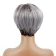 thumbnail image 2 of Peluca sintética de corte corto para mujer de Hmwy-fashion, color gris plateado, 2 of 4