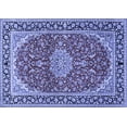 thumbnail image 1 of Ahgly Company Machine Washable Indoor Rectangle Medallion Blue Traditional Area Rugs, 5' x 7', 1 of 4