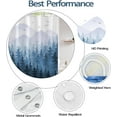 thumbnail image 6 of Blue Misty Forest Shower Curtain Ombre Nature Tree Plants Shower Curtains Fabric Waterproof Mountain Shower Curtain Sets for Bathroom Bath Decor with 12 Hooks (Blue, 72'''' × 72''''), 6 of 6