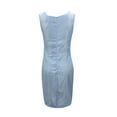 thumbnail image 6 of YDDIAN 2 Pieces Mother of The Bride Dresses for Wedding with Jacket Knee Length Lace Applique Wedding Guest Dresses for Women Light Blue S, 6 of 6