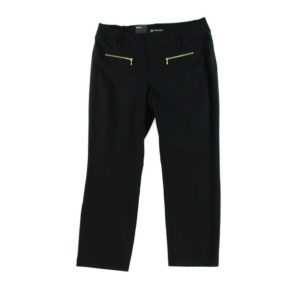 INC INC NEW Deep Black Womens Size 6 Zipper Pocket Curvy Fit Dress