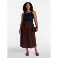 thumbnail image 2 of Time and Tru Women’s Tiered Maxi Skirt, Sizes XS-XXXL, 2 of 6