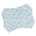 thumbnail image 1 of Ambesonne Aqua Place Mats Set of 4, Antique Victorian Style, Standard Size, Seafoam and White, 1 of 6