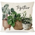 thumbnail image 6 of Botanical Plant Throw Pillow Covers 18x18 Inch Bless This Home Sweet Home Set of 4 Boho Spring Summer Outdoor Farmhouse Decorations Decorative Throw Pillows Cases for Home Couch Sofa Decor, 6 of 6