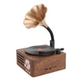 thumbnail image 1 of Altavoz De Gramófono Retro, De Sonido, Tocadiscos, Altavoz Estéreo, Bocina De Cobre Portátil, Frecuencias Medias Altas Precisas, Multifuncional Para Hotel, 1 of 7