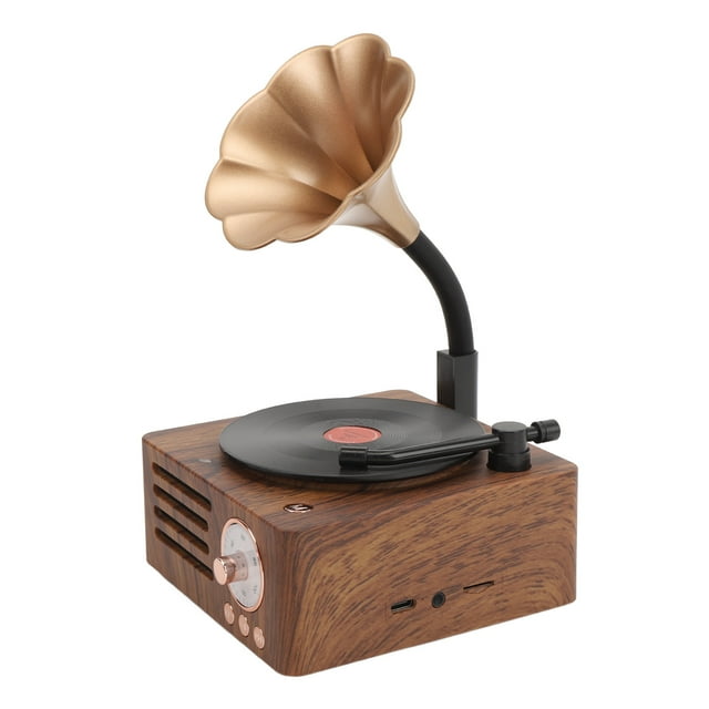 Altavoz De Gramófono Retro, De Sonido, Tocadiscos, Altavoz Estéreo, Bocina De Cobre Portátil, Frecuencias Medias Altas Precisas, Multifuncional Para Hotel