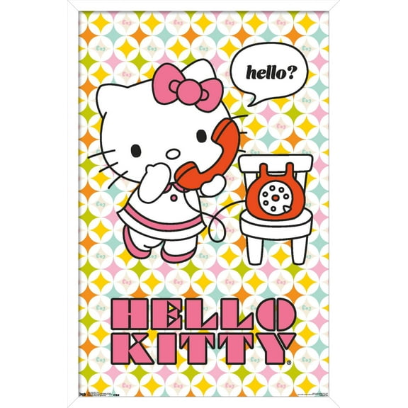 Hello Kitty - Hello Wall Poster, 14.725" x 22.375", Framed