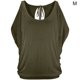 thumbnail image 1 of Camiseta con hombros descubiertos para mujer, blusa informal de algodón de manga corta, verde, M Vogacara AP001290-14, 1 of 7