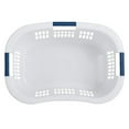 thumbnail image 6 of Rubbermaid Hip Hugger Laundry Basket FG299787WHT 3 Handle 1.5 Bushel 2 Pack, 6 of 7