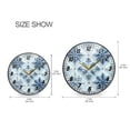 thumbnail image 2 of Wall Clock Battery Operated Non-Ticking Silent for Living Room Bedroom Kitchen Office Decor 3d Blue White Snowflakes 12", 2 of 10