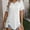 White, variant on Summer New Women'S Women'S Round Neck Top Short Sleeve Button Up T-Shirt Summer Fridays Travel Essentials