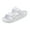 White, variant on Womens Sandals Adjustable Double Buckle Strap Waterproof EVA Flat Slides,White,Sizes 9
