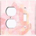 thumbnail image 4 of Metal Light Switch Plate Cover Romantic Paris Eiffel Tower Pink Cloud Letter PRS001, 4 of 13
