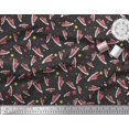 thumbnail image 2 of Soimoi Modal Satin Fabric Star & Shoes Fashion Decor Fabric Printed Yard 42 Inch Wide, 2 of 3