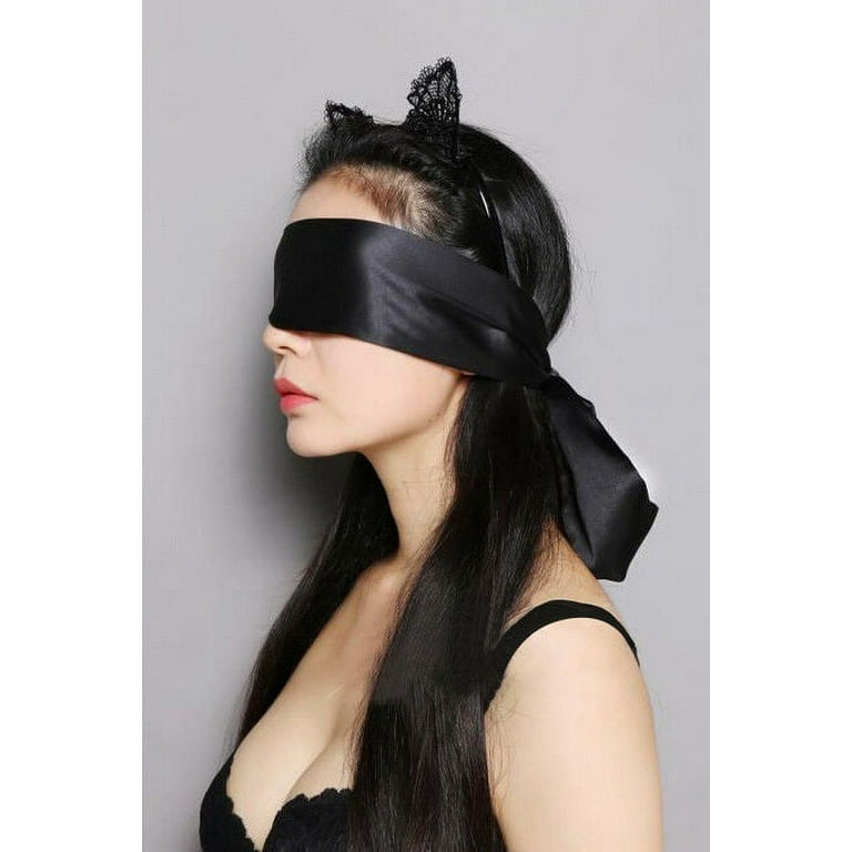 Soft Satin Blinder Eye Mask Flirt Blindfold Patch Cover Lingerie Sexy Band  Ties 