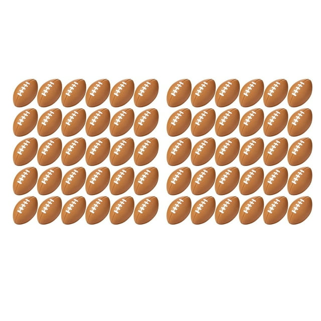 50 Pcs Balle Anti-Stress Rugby, Mini Balle de Sport en Mousse, Balle de Sport en Mousse pour Récompense de Carnaval Scolaire, Remplisseurs de Sacs de Fête, 50 x Balle Anti-Stress Rugby, Café
