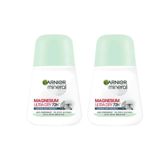 Garnier Mineral Magnesium Ultra Dry 72h Lasting Roll-On 50 ml /1.7 fl oz 2 Pack