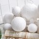 thumbnail image 2 of 4/5/8CM White Christmas Ball Christmas Decoration Xmas Tree Pendent Ornaments for Home Navidad New Year 2023 Decor Accessories, 2 of 4