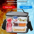 thumbnail image 4 of Lunch Bag for Women&Men - Lunch Thermal Cooler Bag,for Work Family Outdoor Party Picnic (Gray), 4 of 6