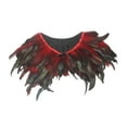 thumbnail image 4 of gótico de plumas para mujer y hombre, accesorio para disfraz de Halloween, envoltura para el hombro, 4 of 8