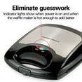 thumbnail image 4 of Hamilton Beach Mini Belgian Waffle Maker with Nonstick Plates, Waffle Iron, Black & Stainless, 4 of 8