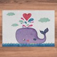 thumbnail image 6 of Ambesonne Whale Jigsaw Puzzle, Smiling Whale with Cloud, Heirloom-Quality Fun Activity for Family Durable Cardboard, 1000 pcs, Purple Blue and Red, 6 of 6