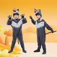 thumbnail image 2 of FYDUU Little Boys Performance Romper Jumpsuit Wolf Outfit For Kids Stage Show Dance Party Fall Summer Loose Comfortable Toddler Playwear Soft Fall Clothes 6-7 Years, 2 of 3