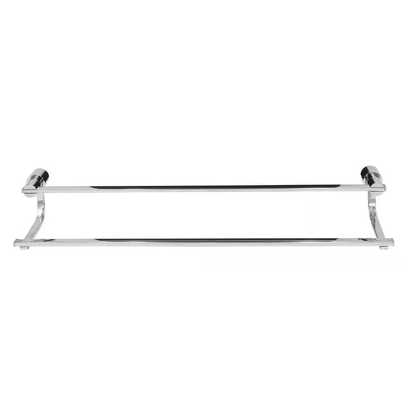 Toallero Doble Para Baño Latón Cromado Modelo Italia