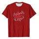 thumbnail image 4 of Blusas de Manga Corta para las Mujeres Imprimir Cuello Redondo, Camiseta Casual para Primavera Verano Diario, 4 of 4