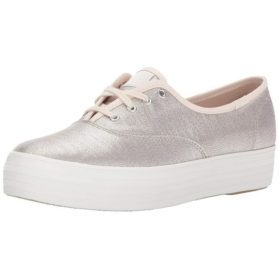 Keds Women's Triple Lurex Fashion Sneaker, Champagne, 6.5 M US