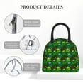 thumbnail image 5 of XMXT Lunch Bag Women, Green Smiling Man Print Large Lunchbox Insulated Lunch Box for Work School, Green, 5 of 9