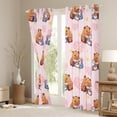 thumbnail image 3 of Feelyou Kawaii Capibara Animal Blackout Curtains Set of 2 (52x84 Each), Cute Ramen Axolotl Window Curtains, 3 of 6