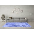 thumbnail image 3 of Ahgly Company Machine Washable Indoor Square Patchwork Blue Transitional Area Rugs, 8' Square, 3 of 4