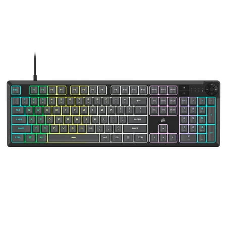 CORSAIR K55 CORE RGB Gaming Keyboard - Ten-Zone RGB - Four Dedicated Media Keys - Quiet, Responsive Switches - 300ml Spill Resistance - 104 Keys (Full-size) - CORSAIR iCUE