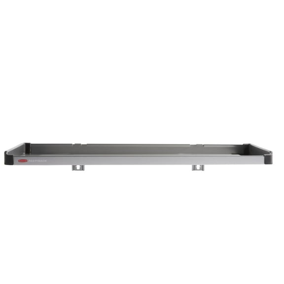 Rubbermaid Garage FastTrack Rail/Upright Large Metal Shelf, Satin Nickel
