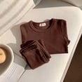 thumbnail image 6 of Girls' Set Baby Warm And Winter Solid Color Home Clothes Underwear Set Boys' And Girls' 1T 2T 3T 4T 5T 6T 7T Gift Set 5-6 Years, 6 of 7