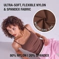 thumbnail image 4 of Arria Sleek Cami Tank Top Slim Fit Nylon Scoop Neck Basic Camisole (Bubble Gum, L), 4 of 7
