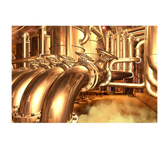 Startonight Mural Wall Art Copper Pipes - Abstract Theme Photo Wallpaper 100" x 140"