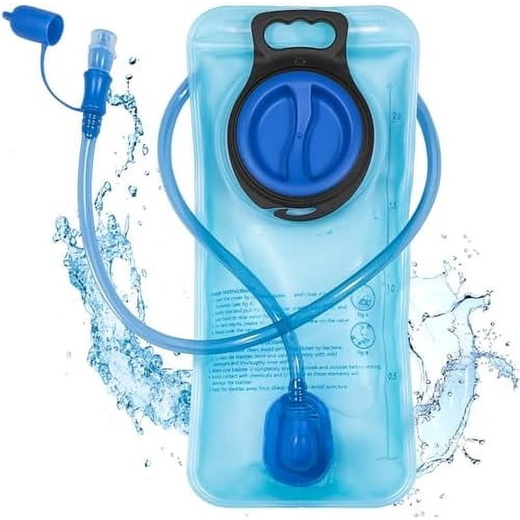 2L Hydration Bladder, Water Bladder for Hiking Backpack, Leak Proof Water Reservoir Storage Bag, BPA-Free Hydration Pack Replacement for Cycling, Hiking, Camping, Hunting, Running, Blue