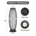 thumbnail image 3 of Patio Solar Powered Lanterns Outdoor Lantern Flickering Flame Solar Lamp Metal Decorative Lights, 3 of 6